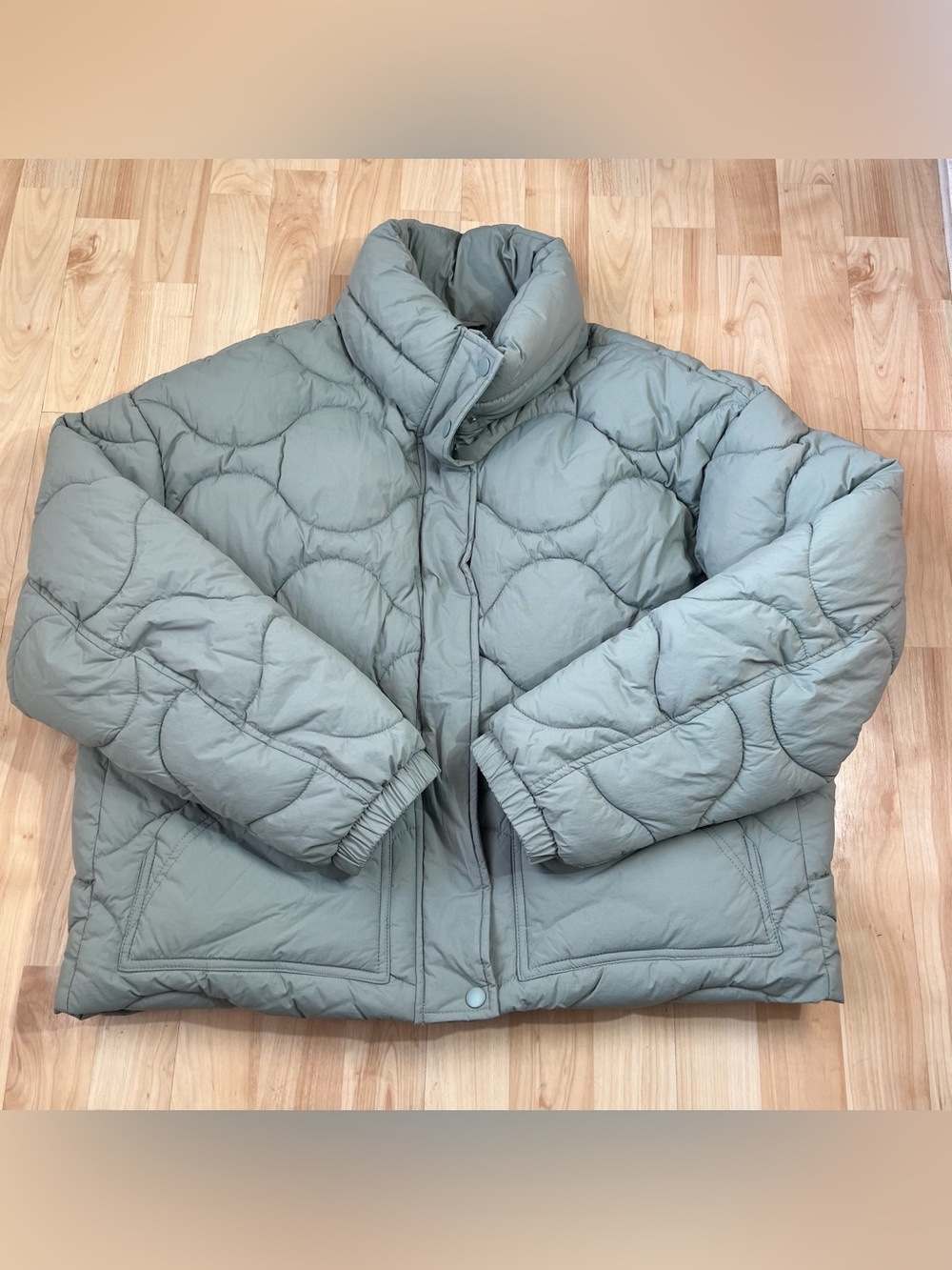 GAP Womens Green Quilted Relaxed Womens Jacket Large